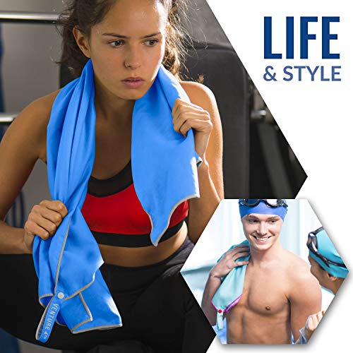 VENTURE 4TH Quick Dry Travel Towel, Ultra Soft Microfiber - 3 Sizes - color: Navy Gray, size: 40.00" x 21.00"