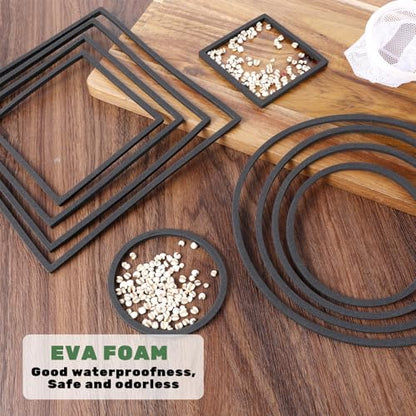 10 Pcs Fish Feeding Rings Set, Floating Plant Ring Aquarium Plant Corral Round Square Fishes Feeder Rings Aquariums Floating Plants Barrier Fishes Tanks Aquarium Floating Ring for Fish Tank Aquariums