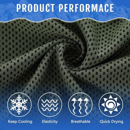 Hosuly 30 Pack Cooling Towels 40"x12" - color: Army Green