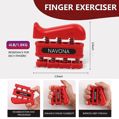 13 PCS Grip Strength Trainer Kit,Forearm and Hand Gripper Strengthener - color: Red