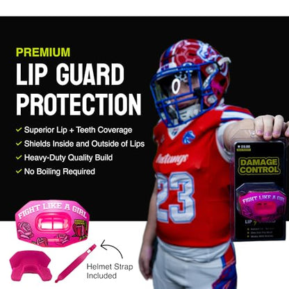 DAMAGE CONTROL Youth Football Mouth Guard – Fight Like Girl - color: Fight Like Girl