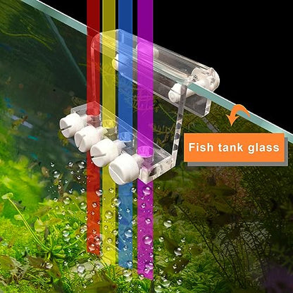 Aquarium dosing pump tubing holder Fixture,Dosing tubing holder for aquarium air pump accesories，Acrylic dosing container tube fixture holder for dosing pump（1 or 2 Pieces Pack） (1 Pieces Pack)
