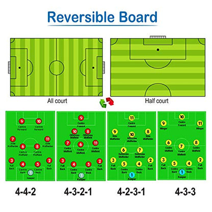 Pure Vie Portable Magnetic Soccer Coaching Board Football Tactics Clipboard - color: 20.86'' X 12.20''