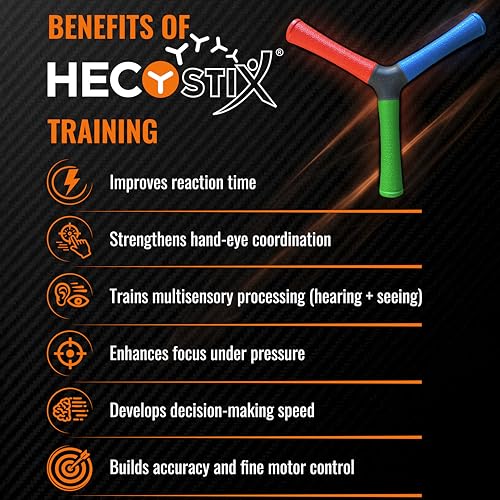 HECOstix RGB Hand Eye Coordination Training Tool – Reaction Time & Reflexes