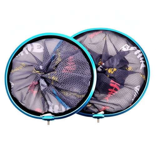 Aluminum Alloy Replacement Landing Net Head for Fishing Rod Handles - Blue Frame