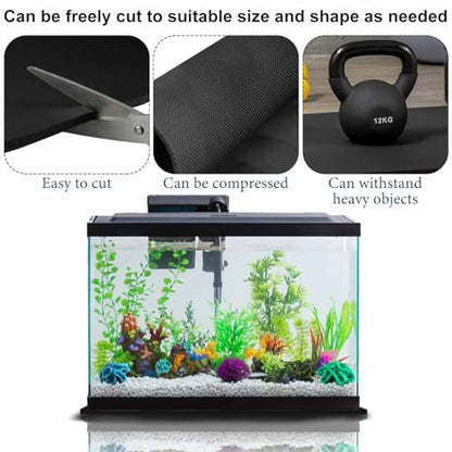 Aquarium Leveling Mat for Under Tank Neoprene Fish Tank Pad Waterproof Non-Slip Shock-Absorbing Base
