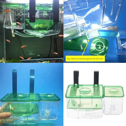 Fishtank Hatchery Incubator Aquarium Small Breeding Box Clear Breeder Isolation Hatching Boxes with Hook Floating Hatchery