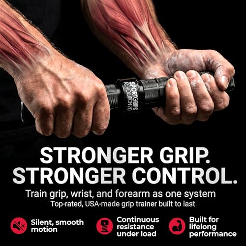 Sidewinder Revolution 2.0 Adjustable Grip Trainer, USA Made - color: Black