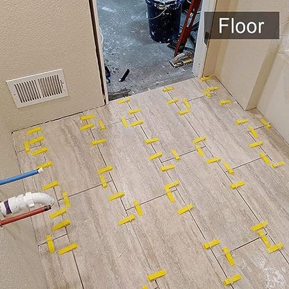 Tile Leveling System with Plier - 1200-Piece Spacers Clips and 300-Piece Reusable Wedges Tools Set for Stone Installation 1/8 Inch - size: 1/8 Inch * 1200 Spacers