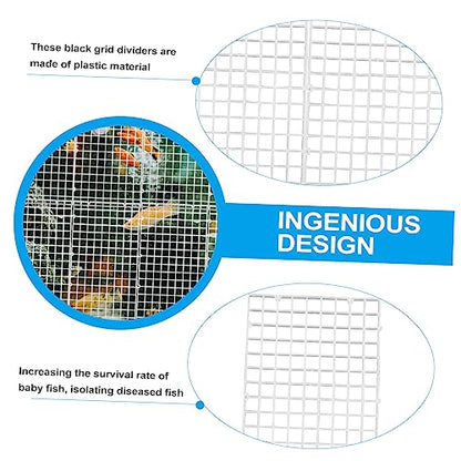 Totority 10pcs Fish Tank Divider Aquarium Isolation Panel Grid Divider for Compartmentalizing Fish Tanks for Projects and Turtle Habitats