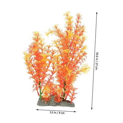 KESYOO Creative Artificial Plant Wear-Resistant Aquarium Grass for Fish Tank Decoration Realistic Desktop Tank Plant Herb