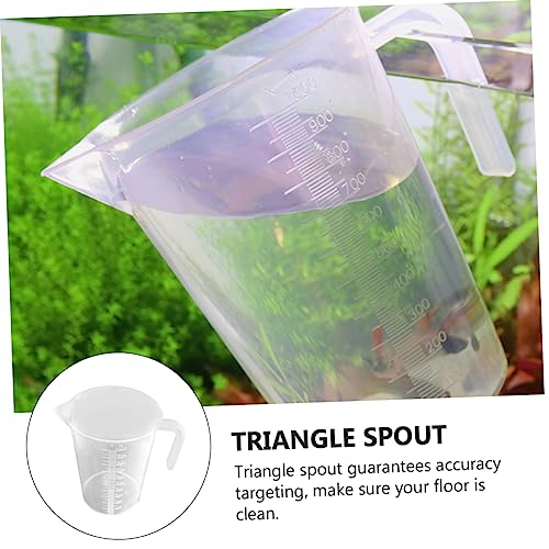 Hemobllo 1Pc Thickened Aquarium Scale Measuring Cup Liquid Water Changing Cup for Fish Feeding Construction with Spout for Accurate Measurement for Home