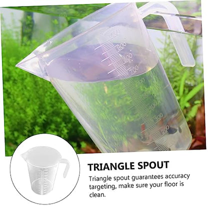 Hemobllo 1Pc Thickened Aquarium Scale Measuring Cup Liquid Water Changing Cup for Fish Feeding Construction with Spout for Accurate Measurement for Home