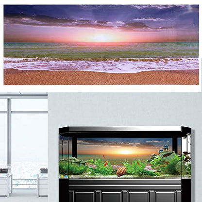 Aquarium Fish Background, Fish Sticker Picture Background Sticker, 3D Effect Adhesive Underwater World Poster, for Aquarium Fish Decoration