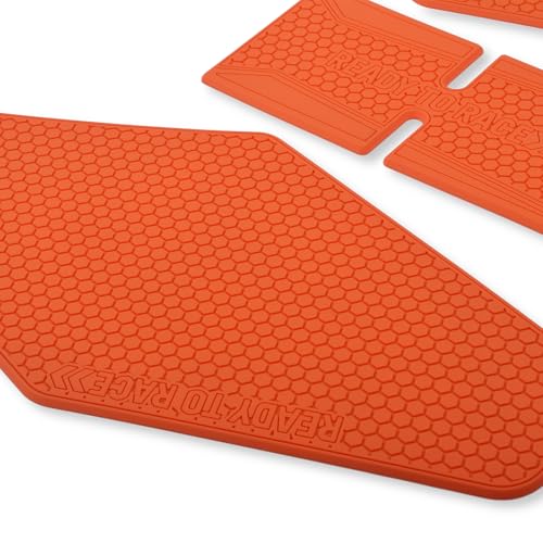 Motorcycle Tank Pads Side Gas Knee Grip Protective StickerApplies toKTM DUKE390 DUKE250 DUKE150 (2024+) (Orange) - color: Orange