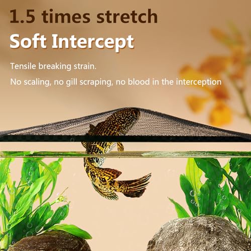 Fish Tank Cover Mesh Aquarium Lid Fish Tank Anti-Jumping Net Magnetic Length 25cm