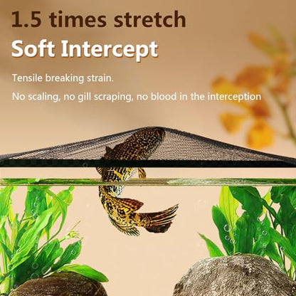 Fish Tank Cover Mesh Aquarium Lid Fish Tank Anti-Jumping Net Magnetic Length 25cm