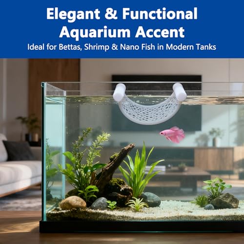 Betta Fish Hammock White Floating Bed for Tank and Aquarium Decor Minimalist Betta Fish Hideout Rest Bed for Beta Fish Hide and Relax in Low Flow Tanks