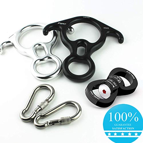 PROND Swing Swivel 35kN Safest Rotational Device, Swing Spinner, Carabiner Swivel, Climbing Rope Swivels for Children’s Web Tree Swing Setting, Aerial Dance, Hanging Hammock - color: A - Black
