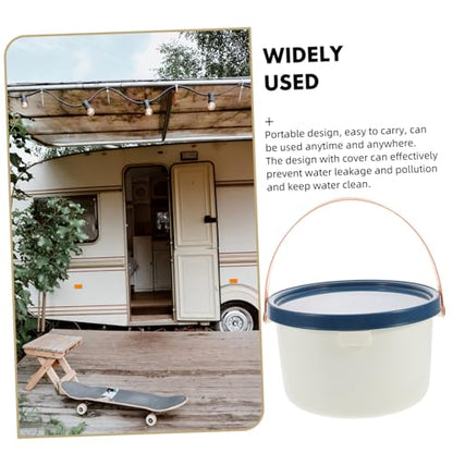 Small Bucket Lid Portable Water Storage Plastic Handle Cleaning Basket Bathroom Water Bucket Fish Tank Storage