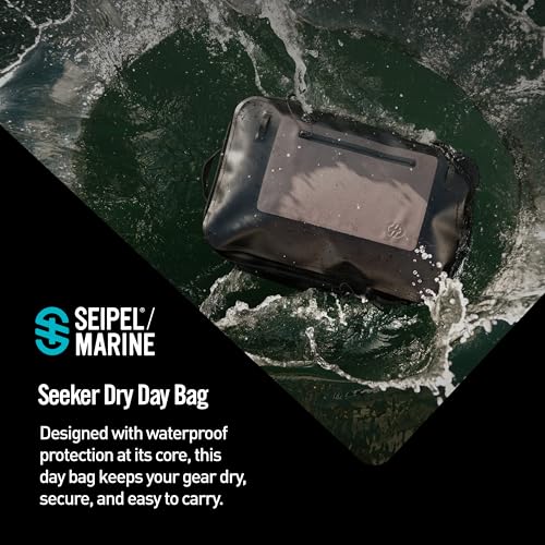 Seeker Collection Dry Day Bag Waterproof Dry Day Bag IP67 16L Marine Tote with Sealed Zipper Electronics Pocket Carry Handles for Boating Travel