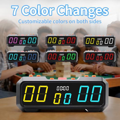 Digital Scoreboard, Tabletop LED Electronic Scorekeeper with Button Control - size: 10-Digit
