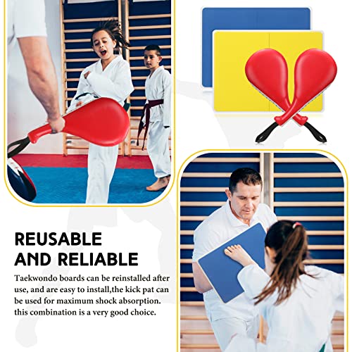 Lenwen 4 Pcs Taekwondo Training Set - color: Red-Yellow-Blue, size: 0.24'',0.31''