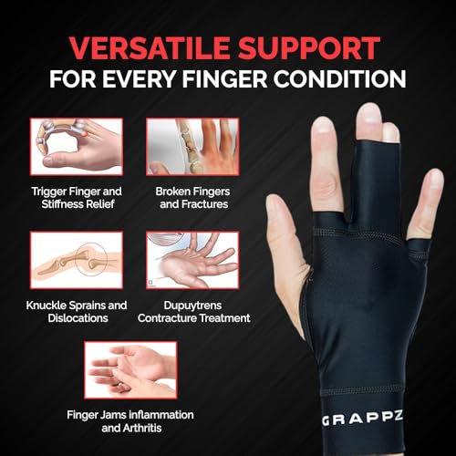 Middle Finger Brace Compression Gloves, Splint Alternative, Unisex L | Athletic Buddy Tape, Finger Sleeve & Brace, Arthritis Pain Relief & Joint Stabilizer for All Sports - size: Large, style: Middle Finger