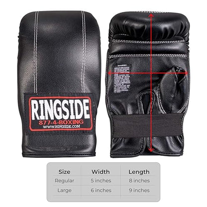 Ringside Econo Traditional Synthetic Leather Bag Gloves Mitts for Boxing Training Workout Men & Women - size: Standard