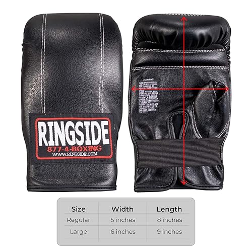Ringside Econo Traditional Synthetic Leather Bag Gloves Mitts for Boxing Training Workout Men & Women - size: Large