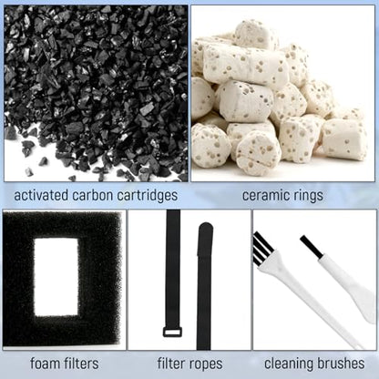 A1376 Aquarium Filter Media Kit Compatible with Fluval SPEC EVO Betta and Flex Desktop Aquarium Filters Foam Replacement Set Keeps Water Clear Suitable for Large Tank and Standard Aquariums