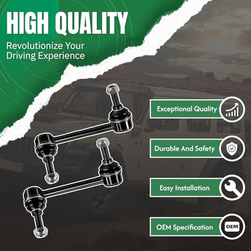 ‎‎&94 2PCS Rear Sway Bar End Links for Ford 2011-19 Explorer, 10-2019 Flex/Taurus, 13-19 Police Interceptor Sedan/Utility, 14-18 Special Service Police Sedan, for Lincoln 10-19 MKT/MKS K750393 - size: K750393&K750394-2PC