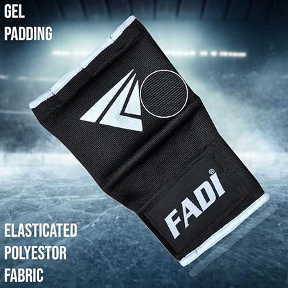 Quick Hand Wraps - Padded Knuckle Protection for Boxing Gloves, MMA, Kickboxing, Muay Thai - Quick Wraps for Men & Women - size: Small-Medium