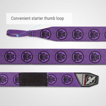 Hayabusa Marvel Hero Elite Mexican Style Boxing Hand Wraps for Men & Women - color: Black Panther