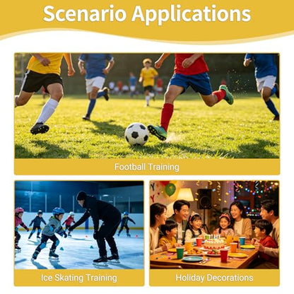 10-Pack Football Training Cones, Bracket Accessories, Obstacle Marking Set - color: Yellow