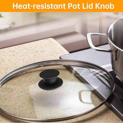 2Pcs Universal Pot Lid Replacement Knobs, Silicone Pan Lid Holding Handles, Heat Resistant and Prevent Static Electricity, Non-Slip Handle for Kitchen Cookware Lids and Covers