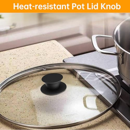 2Pcs Universal Pot Lid Replacement Knobs, Silicone Pan Lid Holding Handles, Heat Resistant and Prevent Static Electricity, Non-Slip Handle for Kitchen Cookware Lids and Covers
