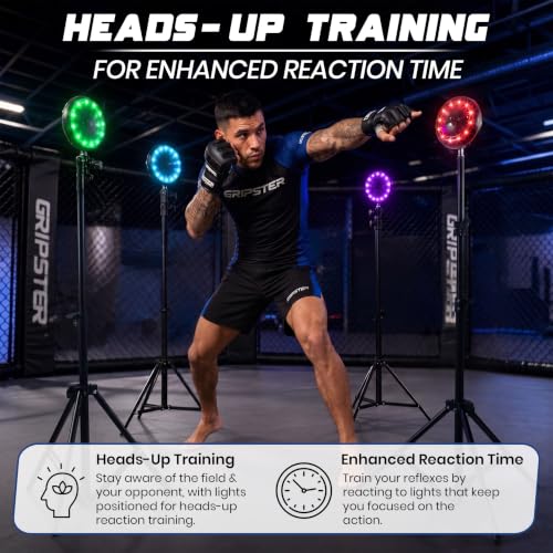 Reflexx RLT 2.1 Reaction Training Lights with TriPod's – Improve Reaction Time, Coordination & Focus – Adjustable Speed, Brightness & Sound Control – for Fitness, Rehab, Seniors & Athletes