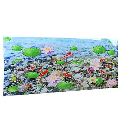 Fish Tank Aquarium Background Backdrop Adhesive Decor Paper, PVC Non - Reflective Sticker with Glue Backing, 122 x 50 cm for Freshwater and Saltwater Tanks