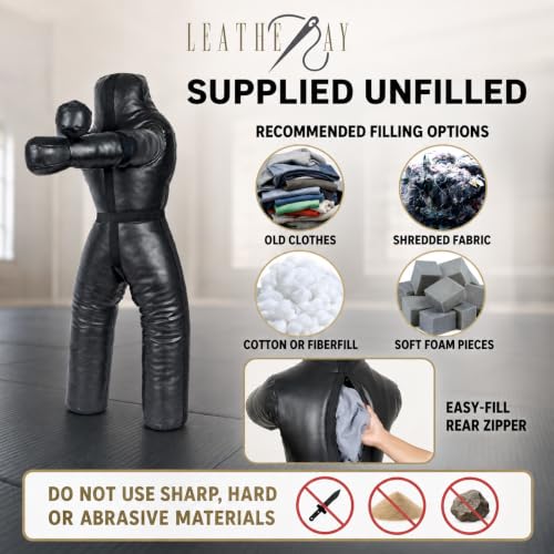 Jiu Jitsu Judo Punching Bag Grappling Dummy Standing Position Wrestling Throwing BJJ Dummy Jiu Jitsu Punching Bag Black -Unfilled - size: 59 inches (5 ft)
