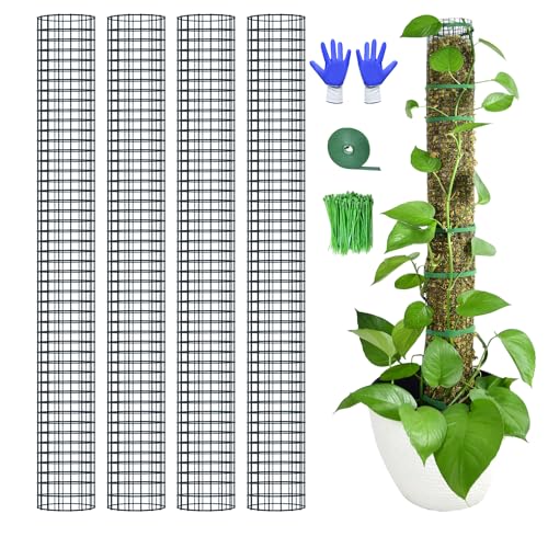 4 Pack Metal Moss Pole, 40" Moss Poles for Plants Monstera, Stackable Sphagnum Moss Pole for Plants Work with Sphagnum Moss(4 Pack 40") - color: 4 Pack 40"