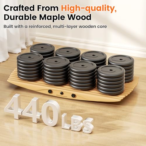 360° Wobble Balance Board for Standing Desk，Anti-Fatigue Rocker Board to Improve Focus, Burn Calories & Simulate Surfing & Skateboarding at Home or Office，Also Foot Strengthener & Stretcher for Plantar Fasciitis Relief.