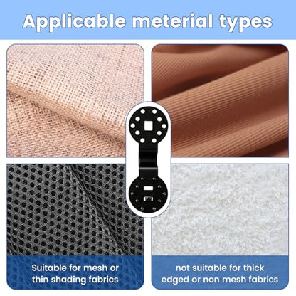 Sunscreen Net Clips, 100Pack Heavy Duty Plastic Shade Cloth Clips with Tarp Grommet Fasteners for Garden Patio Awning Mesh Fabric Clamp
