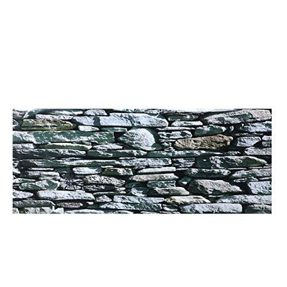 Aquarium Background Poster Fish PVC Sticker Stonewalling Pattern Self Adhesive Wallpaper Aquarium Glass Sticker Decorative (91 * 50cm)