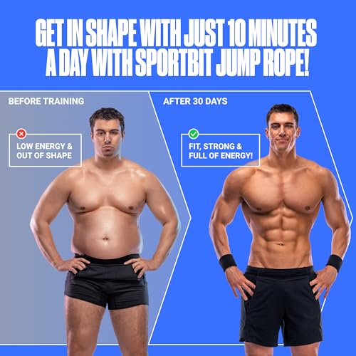 SPORTBIT Adjustable Jump Rope for Fitness and Exercise - color: Blue