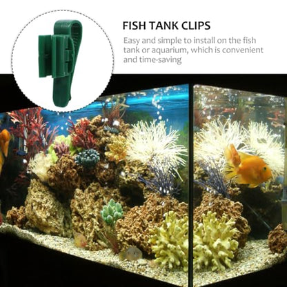 Abaodam 4Pcs Water Bucket Clips Multifunction Fixing Clips for Aquarium Water Inlet Outlet Durable Plastic Pipe Holders Easy Installation for Fish Tank Maintenance