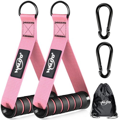 Exercise Handles, Cable Machine Handles for Gym Cable Attachments Training - color: Pink