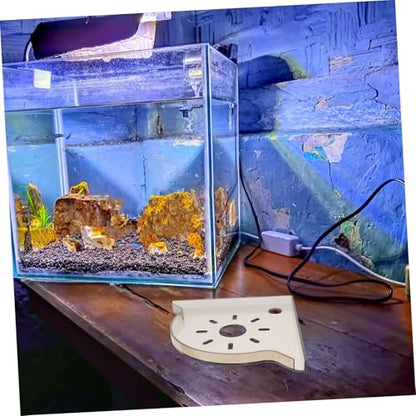 Alasum Triangle Aquarium Corner Organizer Multifunctional Desktop Storage Shelf for Fish Food and Accessories Transparent Fish Tank Stand