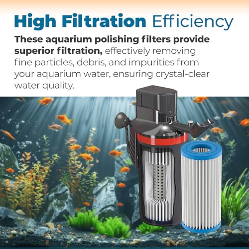 ANTOBLE 2 Pack PA0140 Micron Cartridges Replacement Parts Compatible with Magnum Canister Filters and Polishing Internal Canister Filters, Fish Tank Aquarium Water Polisher