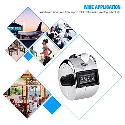 2PCS SET Portable 4 Digit HandHeld Number Click Golf Counter Tally Recorder